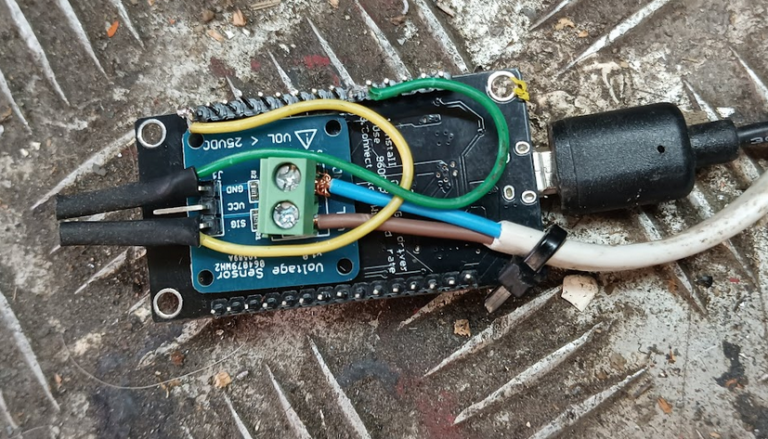 This one measured my classic car’s battery voltage so has a little daughter board to step that down. And no, I’m not proud of that negative connection.